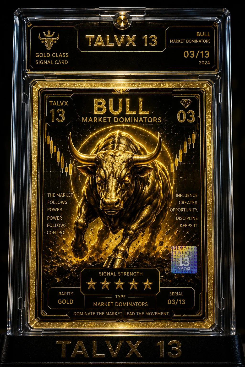 Bull premium signal card
